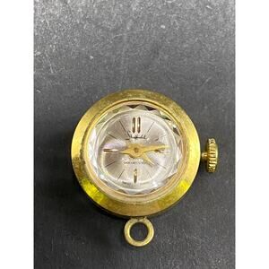 Sheffield Swiss Made Pendant Watch Gold Tone Manual Wind Up Shock Resistant